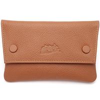 Pipe Tobacco Leather Pouch - Authentic Full Grade Cow Leather - Tan