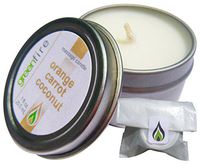 Greenfire All Natural Massage Oil Candle, Orange Carrot Coconut, Travel Size 1 Fluid Ounce