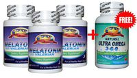 Melatonin with Valerian 3 Pack Combo