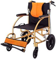 Comfortable Wheelchair Luxury self-propelled Wheelchair Transport Wheelchair Folding Portable Ultra-Luxurious Lightweight Chair Disability Ambulance seat-Flat Tires