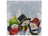 16 count snow pals lunch napkins - Case of 24