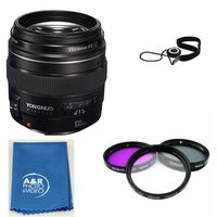 YONGNUO YN100mm 100mm F2 Lens Kit for All Nikon DSLR Cameras + 3 Filters & A&R Cleaning kit