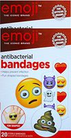Emoji The Iconic Brand Antibacterial Bandages 20 Sterile Bandages Assorted Shapes And Sizes