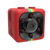 Sizet Mini Spy Hidden Camera - SQ11 Wireless Camera Cop Cam HD Camcorder Infrared Night Vision Little Instagram Cam for Home Office or Car Video Recorder (Red)