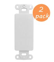 Tricom Quickport Decora Wall Plate Keystone Insert (2 Pack, Blank)