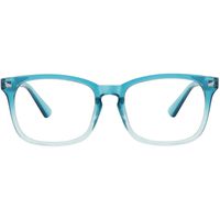 MEETSUN Blue Light Blocking Glasses, Anti Eye Strain Headache (Sleep Better),Computer Reading Glasses UV400 Transparent Lens (Blue, 53)