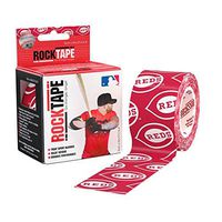 RockTape Original 2-Inch Water-Resistant Kinesiology Tape, 16.4-Foot Continuous Roll, MLB Cincinatti Reds