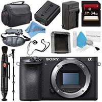 Sony Alpha a6500 Mirrorless Digital Camera (Body) ILCE6500/B + NP-FW50 Replacement Lithium Ion Battery + External Rapid Charger + Carrying Case + Memory Card Wallet + Deluxe Cleaning Kit Bundle