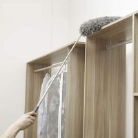 Feather Duster with Long Extension Pole, AOZBZ Bendable Telescoping Duster, Extended Duster for Cleaning High Ceilings Fans Furniture Cobweb