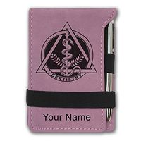 Mini Notepad, Dentist Symbol, Personalized Engraving Included (Pink)