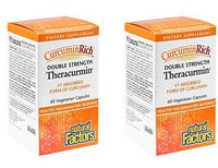 Natural Factors CurcuminRich Double Strength Theracurmin (2 Pack), 120 Capsules Total