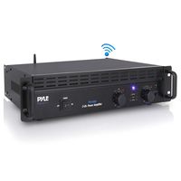 Professional Audio Bluetooth Power Amplifier - 2-Channel Rack Mount Bridgeable, LED Indicators, Shockproof Binding Posts, Cooling Fans 1000 Watt  - Pyle Pro PTA1000