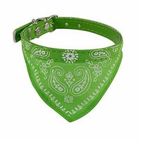Datework Adjustable Pet Puppy Cat Neck Scarf Bandana Collar Neckerchief (Green)