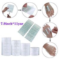 Ewinodon Fixed Transparent Stretch Adhesive Sticker,Tattoo Bandage Roll - Waterproof Transparent Adhesive Dressing Fixer Plaster Stretch Fixation Tape Bandage 11yard/10M (7.8inch*11yard)