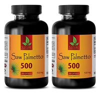 Hair Loss Supplements - Saw Palmetto 500MG - Saw Palmetto Testosterone Booster - 2 Bottles 200 Capsules