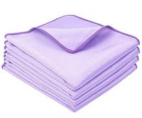 VIVOTE Microfiber Cleaning Cloths - 4 Pack 16Inch x 16Inch Window Glass Clean Stainless Steel Polishing Household Wipes and Cloths