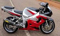 Red Silver Black Complete Injection Fairing for 2001-2003 Suzuki GSXR 600 750