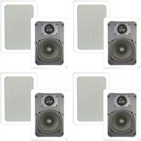 Theater Solutions TS50W in Wall Speakers Surround Sound Home Theater 4 Pair Pack