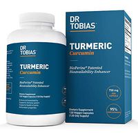 Dr Tobias Turmeric Curcumin - with Bioperine (Black Pepper) - 1500mg per 2 Capsules - Color of Capsules May Vary (120 Capsules)