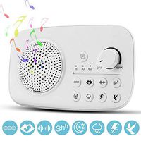 Starsmyy White Noise Machine Portable Sleep 8 Soothing Natural Sounds Therapy, 3 Auto-Off Timer Options for Baby, Adults, Seniors, Insomnia, Office Or Travel, White, K2