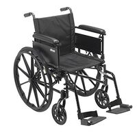 Drive Cruiser X4 Lightweight Dual Axle Wheelchair with Adjustable Detachable Arms, Full Arms, Swing Away Footrests, 18" Seat, Model - CX418ADFA-SF
