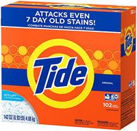 Tide Powder Laundry Detergent Original 102 Loads, 143 Ounce