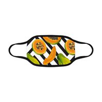 INTERESTPRINT Papaya Pattern Polyester Face Mouth Mask Soft and Breathable