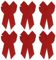 Holiday Trims Red Velvet Deluxe Bow 18" Indoor/Outdoor Use