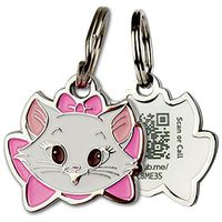 PINMEI Pet ID Tags for Cats and Dogs QR Code Digital Enabled Engraved Cat Tags Powered by PetHub (Lovely Kitty)