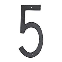 Montague Metal Products Textured Font Individual House Number, 5, 10-Inch