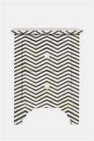 Bone Inlay Bed Side Modern Antique Handmade