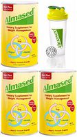 Almased HIGH-QUALITY NON-GMO SOY+YOGURT+HONEY Protein Powder, Supports Weight Loss, Optimal Health and Maximum Energy, 17.6 Ounces 3-PACK WITH FREE BLENDER BOTTLE