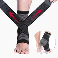 CFR Ankle Brace Breathable Compression Support Sleeve Plantar Fasciitis,Ankle Stabilizer Foot Socks with Adjustable Strap for Swelling & Heel Spur Pain,Soothe Achy Feet,Running,Basketball,Black,M