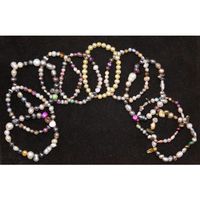 Fresh Water Pearl Bracelet Jewellery Set x10 Rainbow Colours