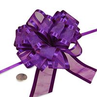 Purple Arabesque Ribbon Bow, 6"