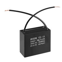 uxcell CBB61 Run Capacitor 450V AC 18uF 2 Cable Metallized Polypropylene Film Capacitors for Ceiling Fan