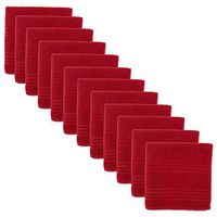 DII Microfiber Multi-Purpose Cleaning, 13" by 13", Cloth Red 12 Piece