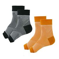 LOHKIAO Compression Foot Sleeves for Men & Women - Plantar Fasciitis Socks, Pain Relief, Heel Pain, Arch Support 2 Pair