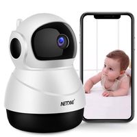 WiFi IP Camera 1080P Wireless Security Camera Indoor Home IP Camera Baby Pet Monitor Indoor Dome Camera with Night Vision, 2-Way Audio, Motion Detection and Cloud Storage Support 2.4G WiFi (White)