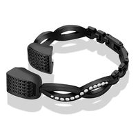 Famobest for Fitbit Alta HR Bands Fitbit Alta Bands for Women Men, Stainless Steel Alta Fit bit Bands Alta Fitbit Bands Fitbit Alta Replacement Bands Wristbands Small Large Bangle Black