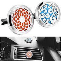 Prosaice 2PCS Car Diffusers Aromatherapy Essential Oil Diffuser Vent Clip - Cloud, Tree of Life Stainless Steel Locket Effective