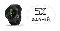 HRM Garmin Forerunner 45 GPS Running Watch Black Bundle with 6x4 Oval Car Magnet (5k)