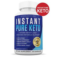 Instant Pure Keto Pills Advanced BHB Boost Ketogenic Supplement Exogenous Ketones Ketosis for Men Women 60 Capsules 1 Bottle