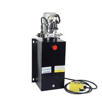 Fisters Hydraulic Pump Unit 16 Quart Single Acting Hydraulic Power 12V DC Steel Tank Hydraulic Pump Power Unit for Dump Trailer Car Lifting (16 Quart Steel Single Acting)