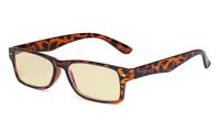 Eyekepper Ladies Blue Light Blocking Reading Glasses with Yellow Filter Lens - Design Computer Readers Women - Tortoise +1.50