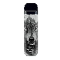 IT'S A SKIN Decal Vinyl Wrap for Smok Novo Pod System Vape Sticker Sleeve Cover/Angry Wolf Growling Mountains