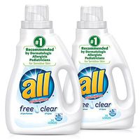 all Liquid Laundry Detergent, Free Clear for Sensitive Skin, 46.5 Fluid Ounces, 2 Count, 62 Total Loads