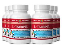 Taurine pre Workout - L-Taurine 500MG - Boost Physical and Mental Energy (6 Bottles)