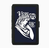 Virgo Astrological Sign Horoscope Black Cigarette Case Holder Wallet RFID-blocking