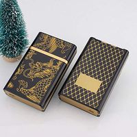 OUYAWEI Fashion USB Charging Pressure Resistant Cigarette Case for Storage Gold Dragon Colorful Package